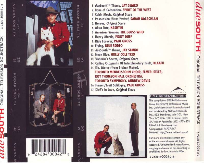 DUE SOUTH - Television Soundtrack (CD) 6 2428 40004 2 8 NM-