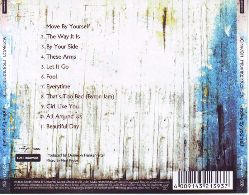 DONAVON FRANKENREITER - Move by yourself (CD) STARCD 7027 EX (R25 SALE)