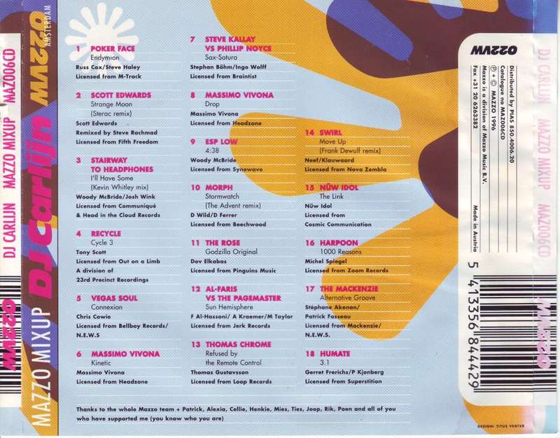 DJ CARLIJN - Mazzo mixup (CD) MAZ006CD EX