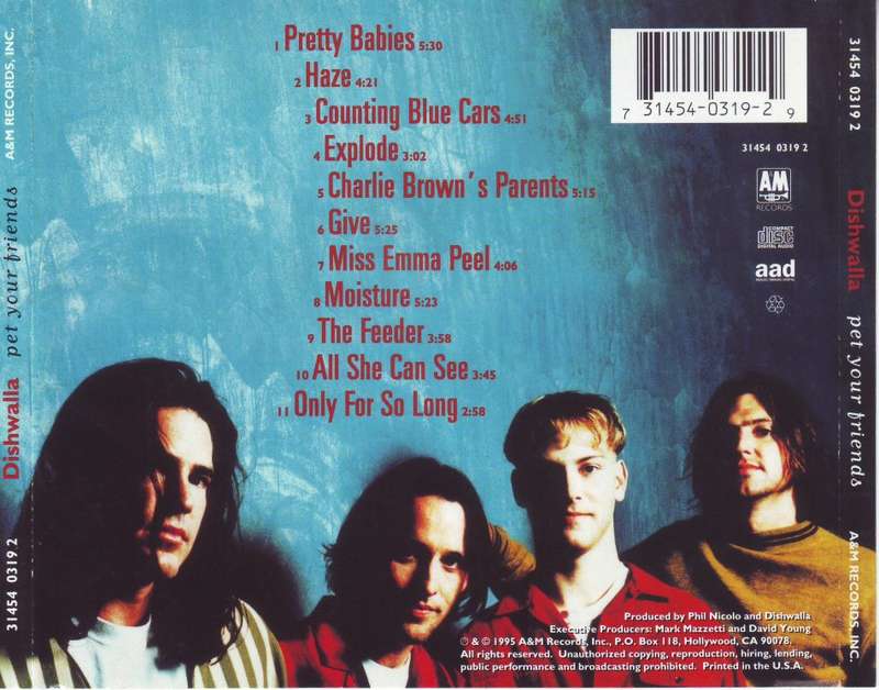 DISHWALLA -  Pet your friends (CD, small sticker on disc) 31454 0319 2 EX