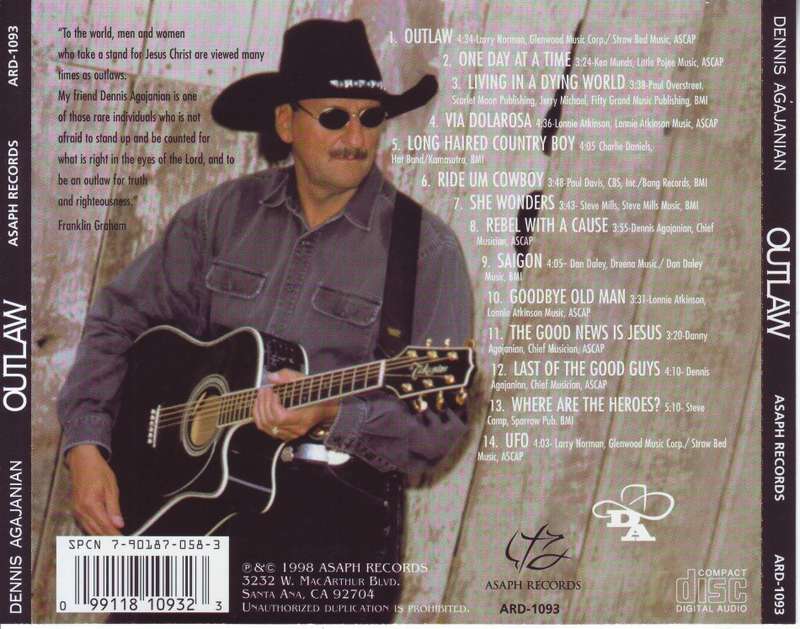 DENNIS AGAJANIAN - Outlaw (CD) ARD-1093 NM