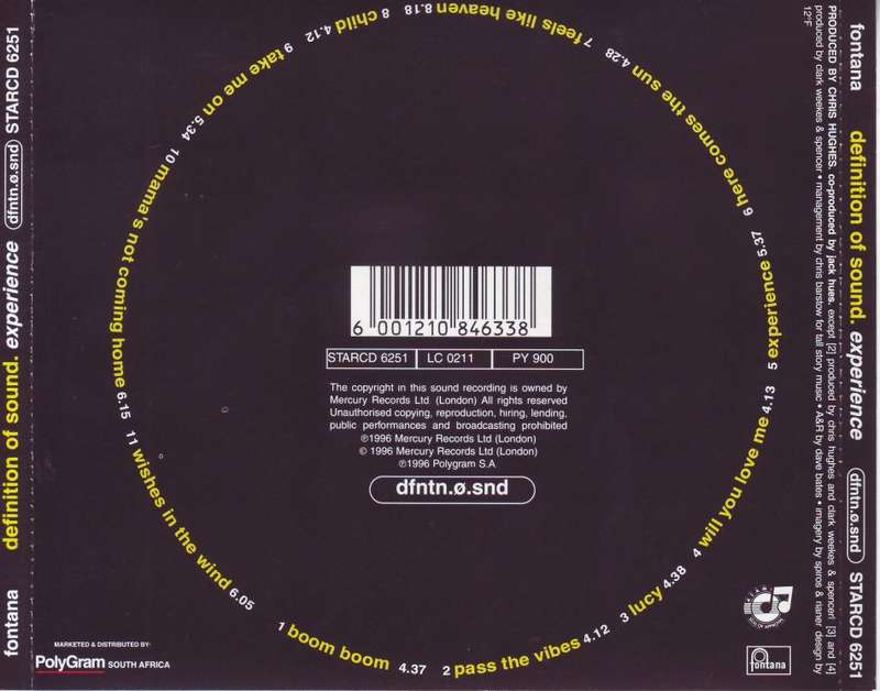DEFINITION OF SOUND - Experience (CD) STARCD 6251 NM (R25 SALE)
