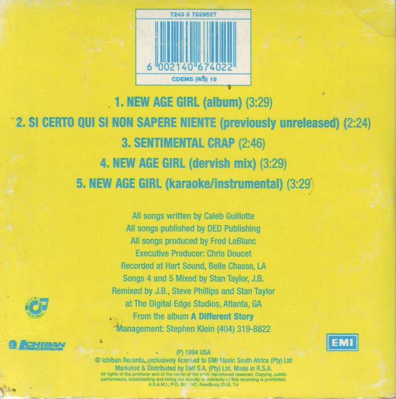 DEADEYE DICK - New age girl (cardboard packaging)(CD single) CDEMS(WS)19 VG+