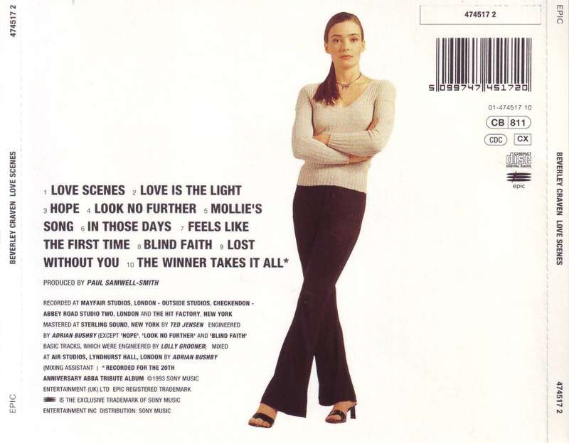 BEVERLEY CRAVEN - Love scenes (CD) 474517 2 NM