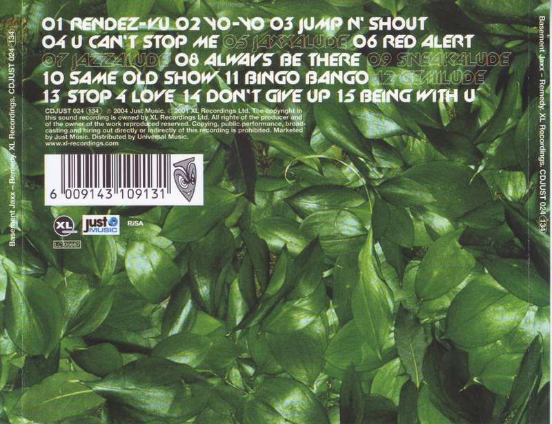 BASEMENT JAXX - Remedy  (CD)  CDJUST024 NM