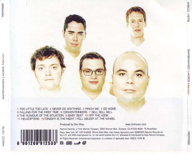 BARENAKED LADIES - Maroon  (CD)  WBCD 1978 NM
