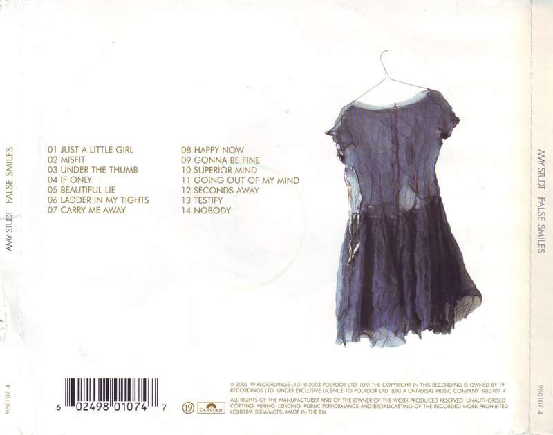 AMY STUDT- False smiles (back inlay a bit worn on side) 980 107-4  EX (R25 SALE)