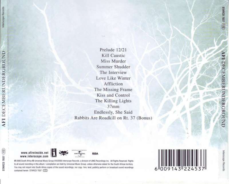 AFI - Decemberunderground  (CD) STARCD7037 NM