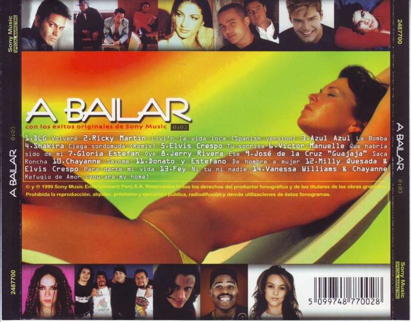 A BAILAR - CON LOS EXITOS ORIGINALES DE SONY MUSIC  (CD) 2487700 EX (R25 SALE)