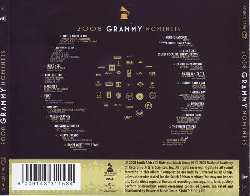 2008 GRAMMY NOMINEES  - Compilation  (CD) STARCD 7196 NM