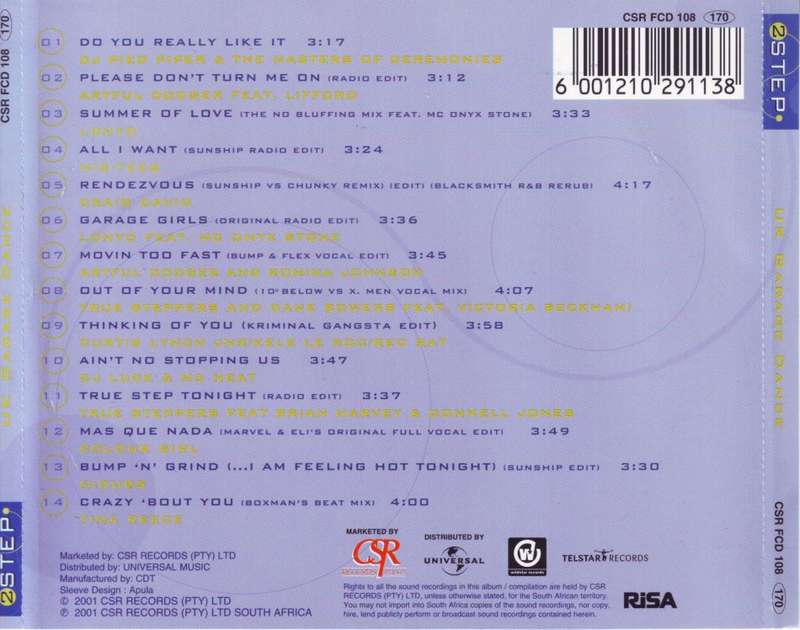 2 STEP - UK GARAGE DANCE  (CD) CSR FCD 108 )
