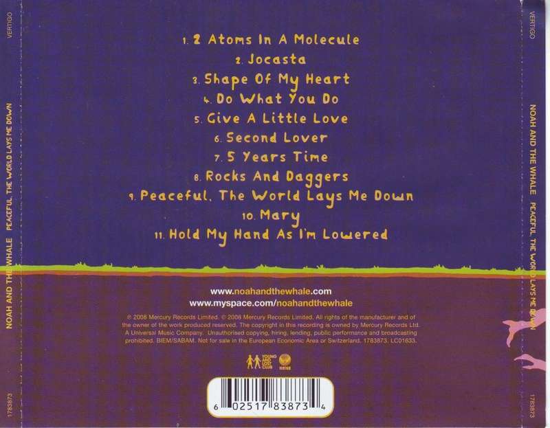 NOAH AND THE WHALE - Peaceful, the world lays me down (CD) 1783873 NM