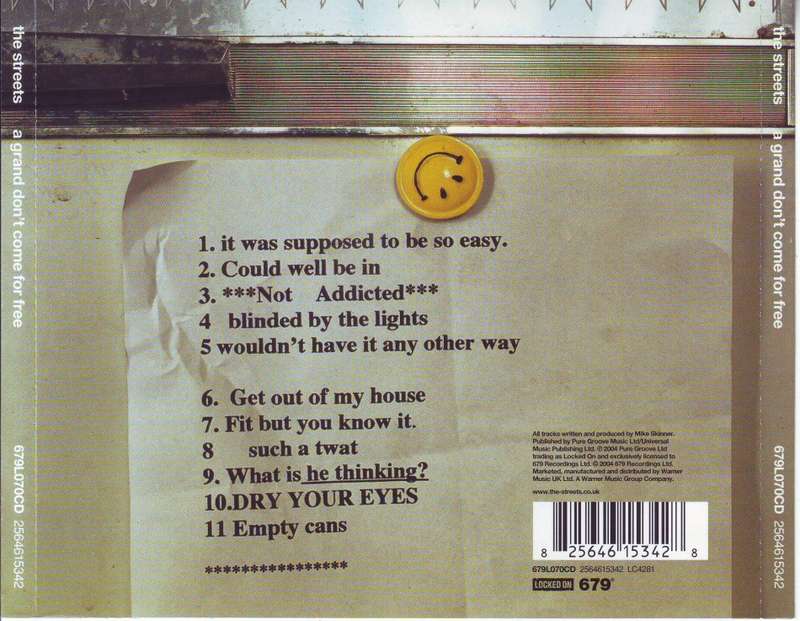 THE STREETS - A grand don`t come for free (CD)  679L070CD EX (R25 SALE)