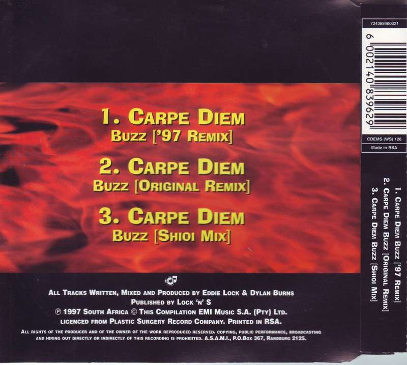 CARPE DIEM - The buzz (CD single) CDEMS (WS) 126 (724388480321)