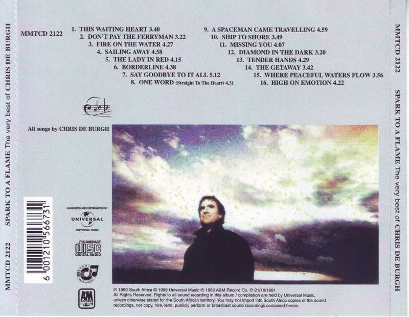 CHRIS DE BURGH - Spark to a flame: very best of (CD) MMTCD 2122 (FREE BULK SHIPPING)