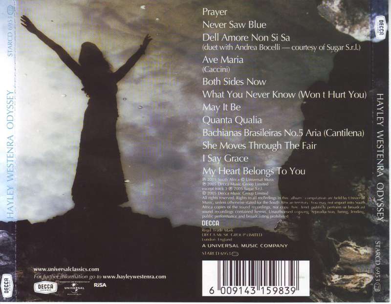 HAYLEY WESTENRA - Odyssey (CD) STARCD 6953  NM