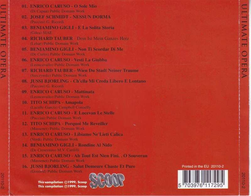 ULTIMATE OPERA - Compilation 20111-2 (FREE BULK SHIPPING)
