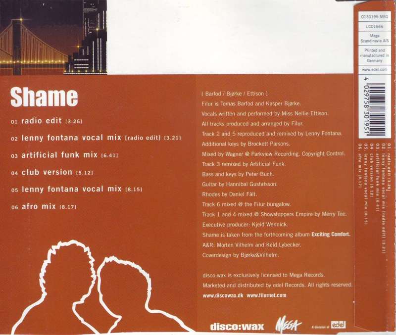 FILUR - Shame (CD single) 0130195 MEG