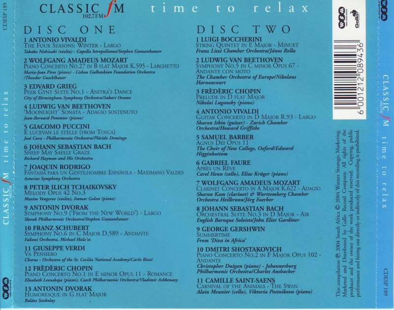 CLASSIC FM - Time to relax (double CD) CDESP 189 NM-