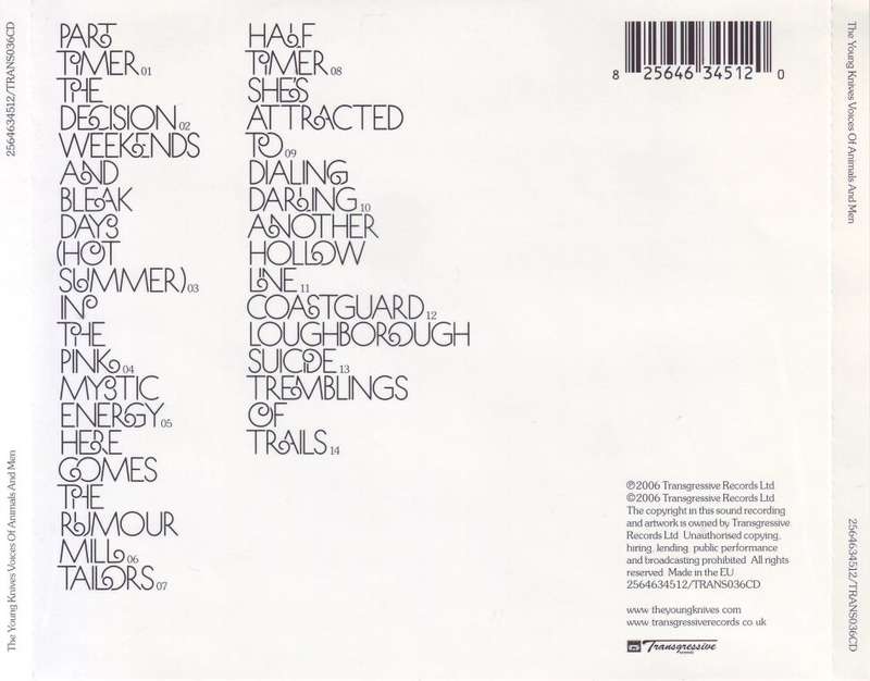 THE YOUNG KNIVES - Voices of animals and men (CD) 2564634512 / TRANS036CD NM- (R25 SALE)