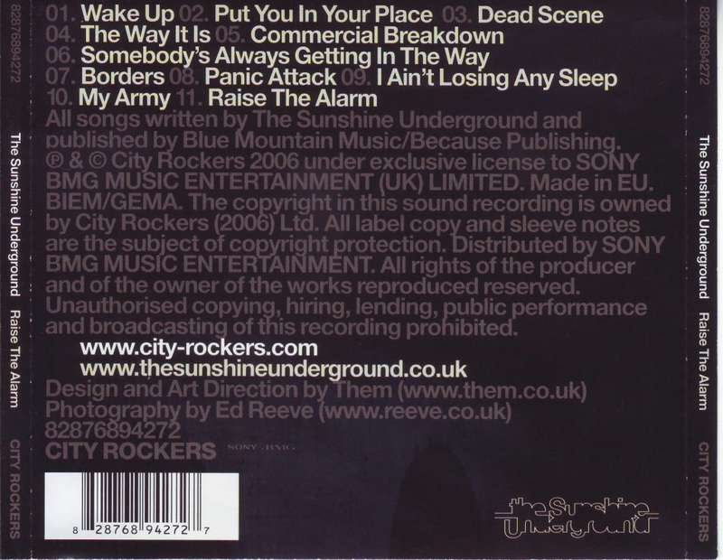 THE SUNSHINE UNDERGROUND - Raise the alarm (CD) 82876894272 NM (R25 SALE)