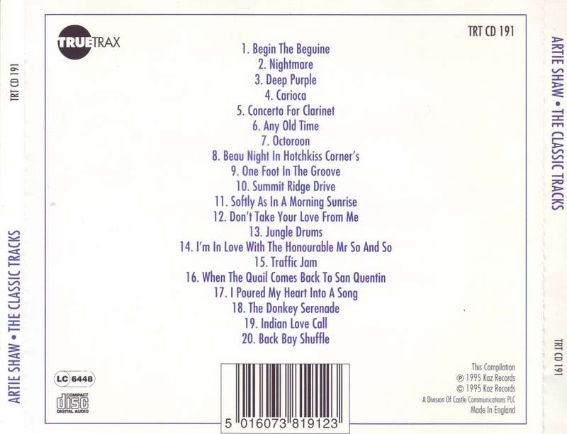 ARTIE SHAW - The classic tracks (CD) TRT CD 191 EX