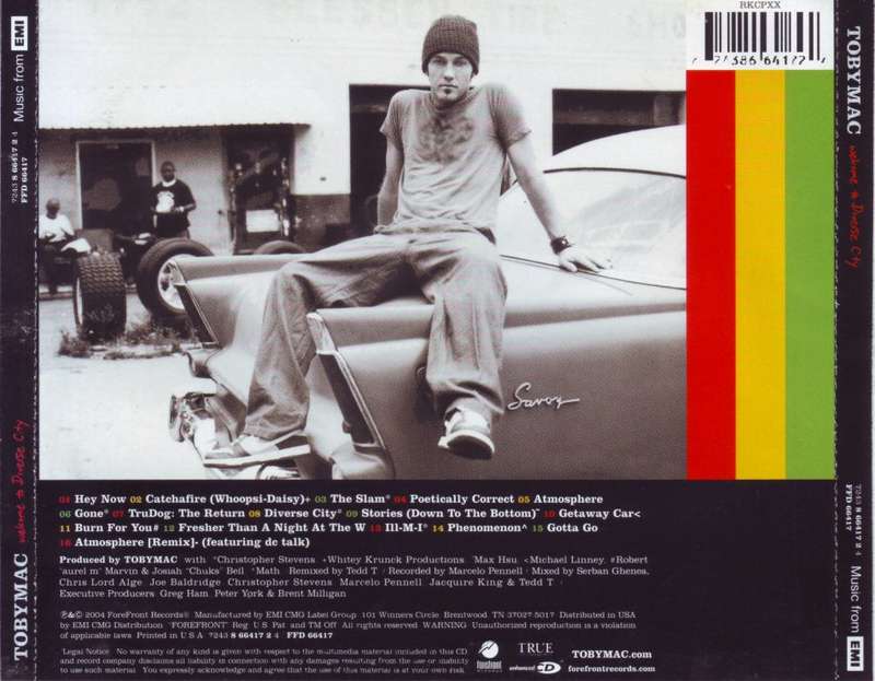 TOBYMAC -  Welcome To Diverse City (CD)  FFD 66417 VG+ (R25 SALE)