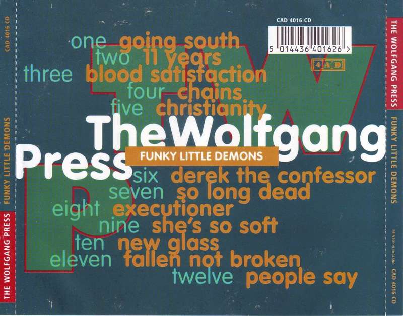 THE WOLFGANG PRESS - Funky little demons (CD) CAD 4016 CD NM