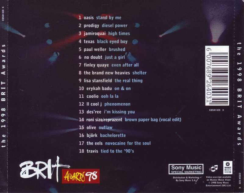 THE 1998 BRIT AWARDS - Compilation (CD)  CDSM 028 K NM-
