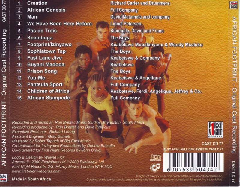 RICHARD LORING`S AFRICAN FOOTPRINT -  Original cast recording (CD)  CAST CD 77 NM-