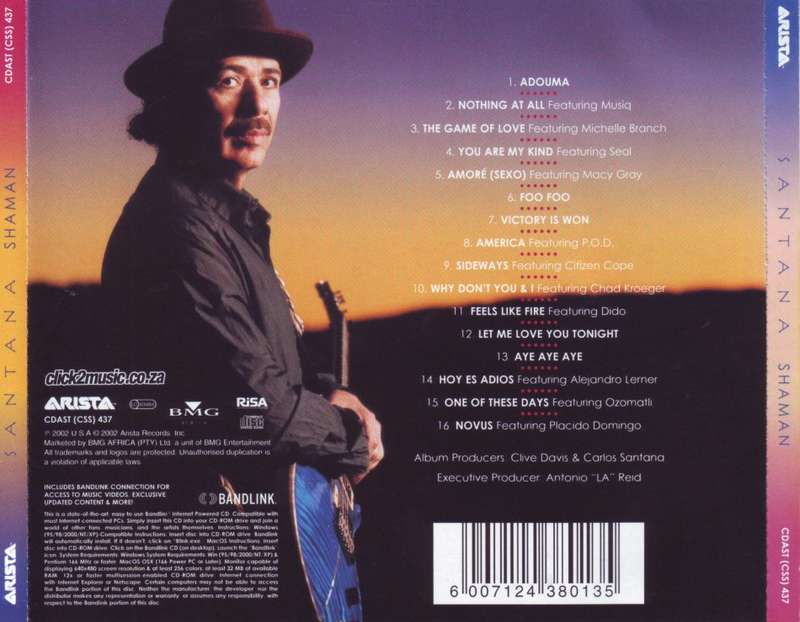 SANTANA - Shaman (CD) CDAST (CSS) 437 EX