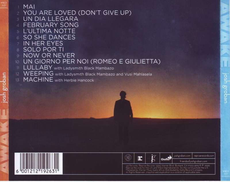 JOSH GROBAN - Awake (CD, some scuffing on booklet) WBCD 2129 NM- (R25 SALE)