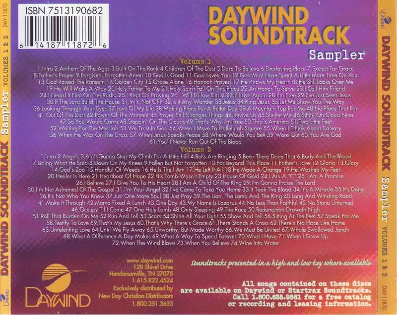 DAYWIND SOUNDTRACK SAMPLER - Volumes 1 and 2 (double CD) DAY-1187 (R25 SALE)