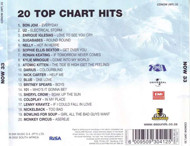 NOW 33 (SA) - Compilation (CD) CDNOW (WF) 33 NM-