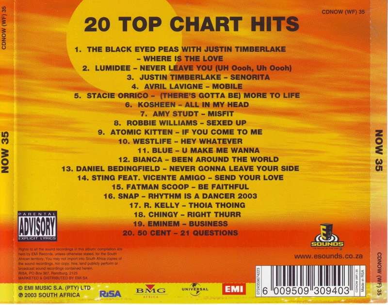NOW 35 (SA) - Compilation (CD) CDNOW (WF) 35 NM-