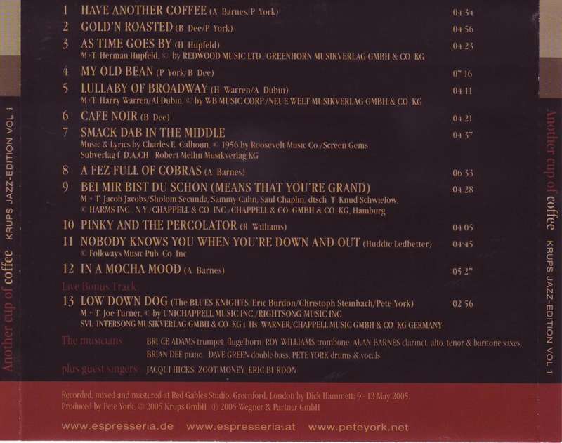 ANOTHER CUP OF COFFEE (KRUPS JAZZ-EDITION VOL.1 - Compilation (CD) NM-