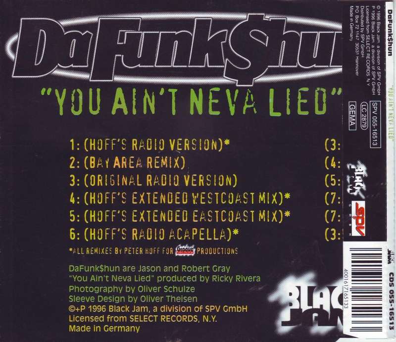 DA FUNKSHUN - You ain`t neva lied  (CD single) CDS 055-16513 VG+