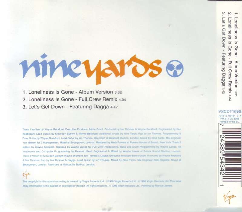 NINE YARDS - Loneliness is gone (CD single) VSCDT 1696 EX