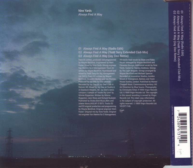 NINE YARDS - Always find a way (CD single) VSCDT 1746 EX