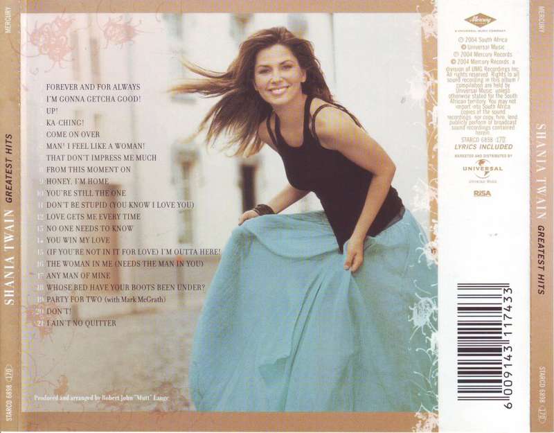 SHANIA TWAIN - Greatest hits (CD) STARCD 6898 NM