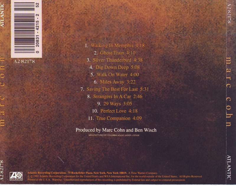 MARC COHN - Marc Cohn (CD, club edition) A2 82178 NM