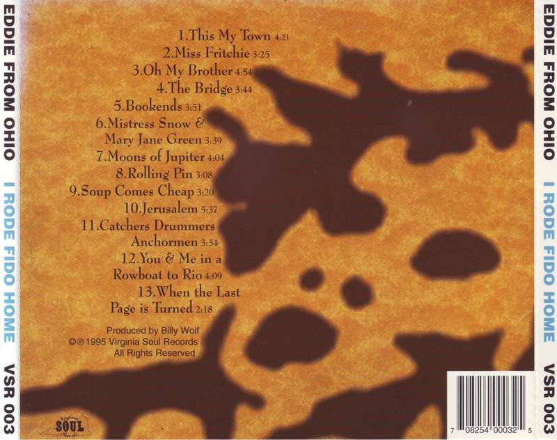 EDDIE FROM OHIO - I rode fido home (CD) VSR 003 NM (R25 SALE)