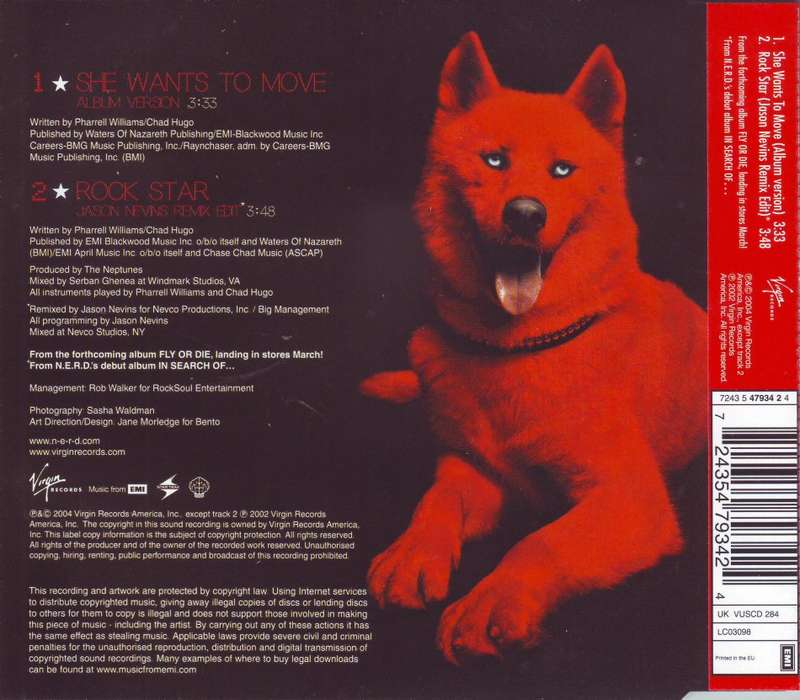 N*E*R*D* - She wants to move (CD single) 7243 5 47934 2 4  NM-