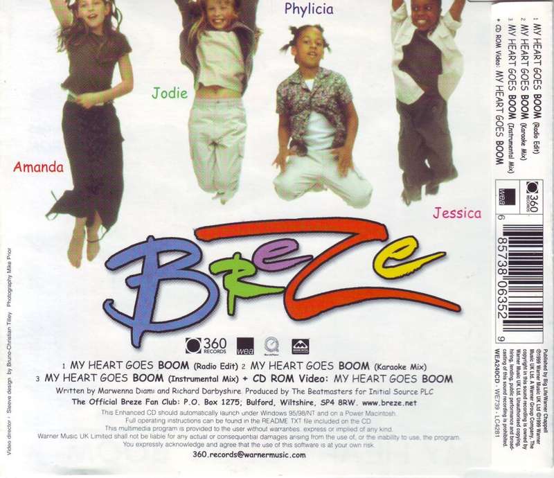 BREZE - My heart goes boom (CD single) WEA240CD