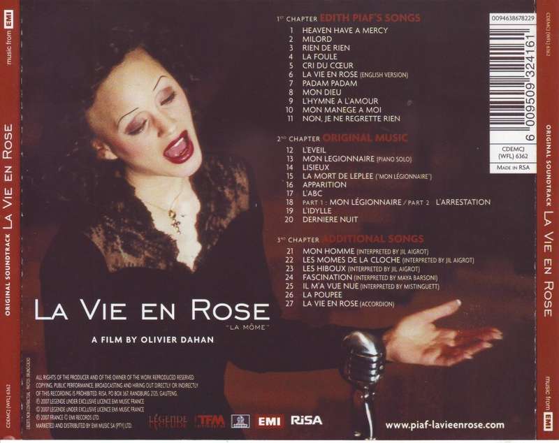 LA VIE EN ROSE - Original soundtrack (CD) CDEMCJ (WFL) 6362 NM-