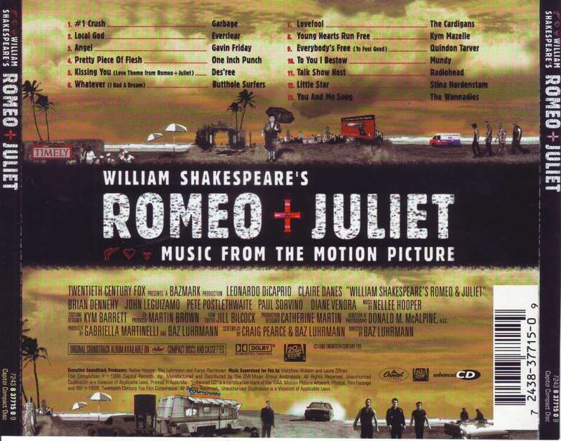 WILLIAM SHAKESPEARE`S ROMEO + JULIET - Music from the motion picture (CD) 7243 8 37715 0 9  NM