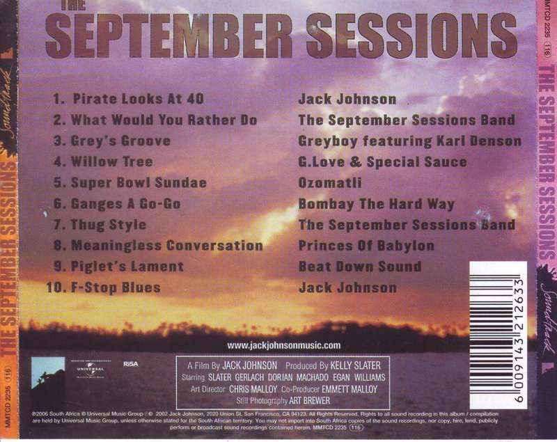 THE SEPTEMBER SESSIONS - Soundtrack (CD) MMTCD 2235 NM-