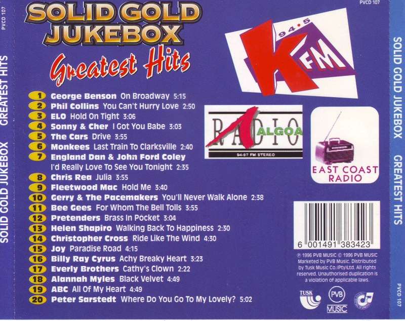 SOLID GOLD JUKEBOX GREATEST HITS - Compilation (CD) PVCD 107 NM-