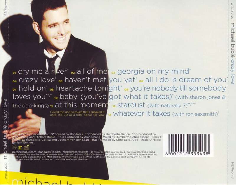 MICHAEL BUBLE - Crazy love (CD) WBCD 2227 EX