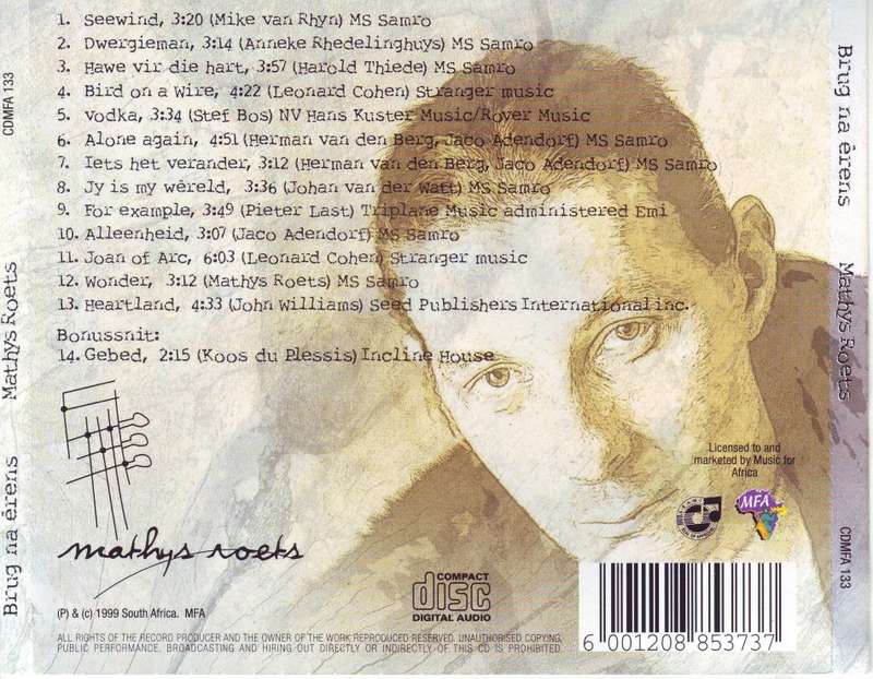 MATHYS ROETS - Brug na erens (CD) CDMFA 133 EX (R25 SALE)